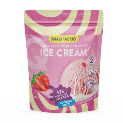 Смесь для приготовления мороженого Snaq Fabriq - Клубничное (120 г)