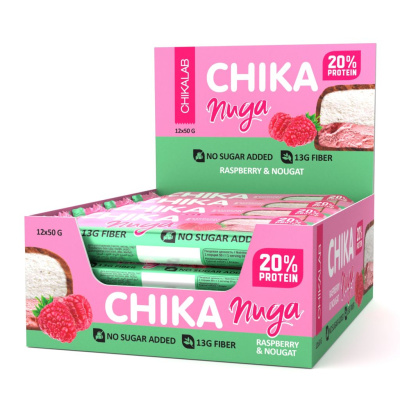 Батончик с нугой Chikalab - Нуга с малиной