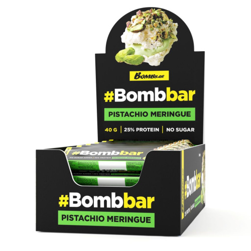 Протеиновый батончик Bombbar в шоколаде - Фисташковая меренга