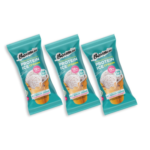 Мороженое-стаканчик протеиновое без сахара - Пломбир с шоколадной крошкой (3 шт.)