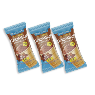 Мороженое без сахара Snaq Fabriq - Шоколадный пломбир (3 шт)