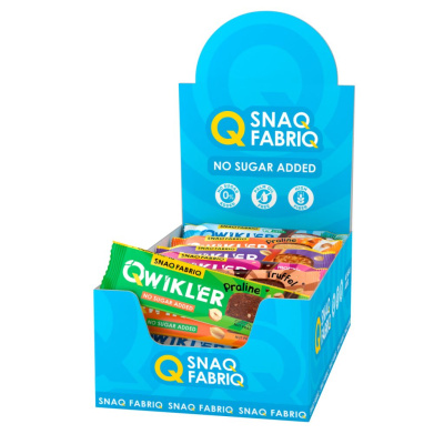 Шоколадный батончик без сахара "QWIKLER" (Квиклер) - Ассорти (30 шт.)