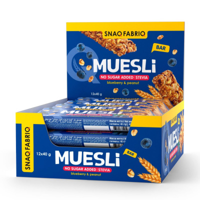 Мюсли-батончики Snaq Fabriq - Черника и арахис