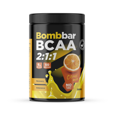 BCAA 2:1:1 в порошке Bombbar Pro - Цитрус (300г)