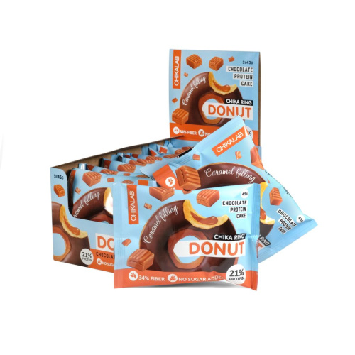 Фитнес-пончик без сахара - Donut с карамельной пропиткой (9 шт.)