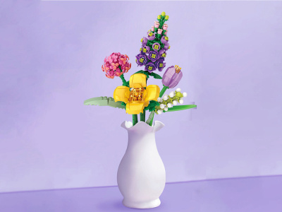 4604_MK Конструктор Фиолетовый букет