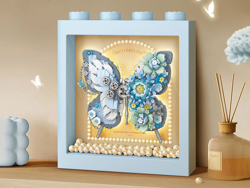1961_MK Конструктор Голубая бабочка в рамке