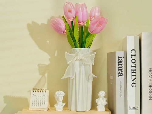 JK29312 Конструктор Букет розовых тюльпанов