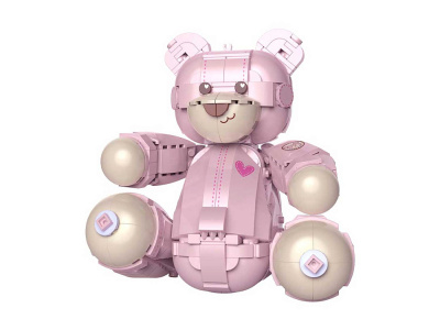 JK8133 Конструктор Розовый Мишка Тэдди