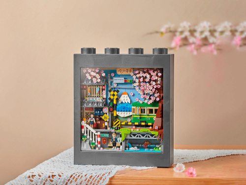 1907_MK Конструктор Трамвай в садах сакуры