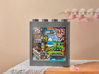 1907_MK Конструктор Трамвай в садах сакуры