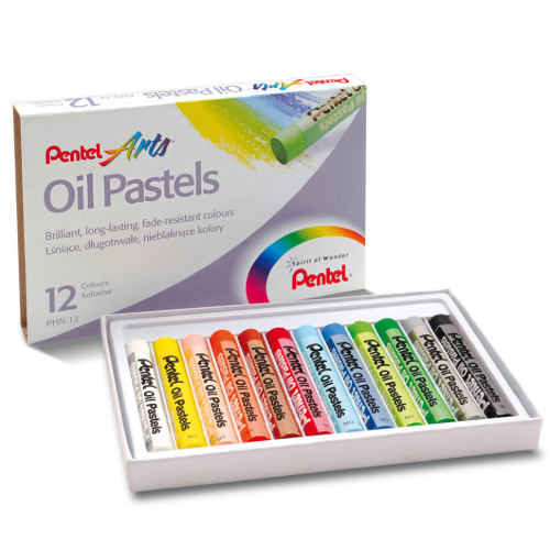 Набор масляной пастели Pentel 12 цв, в картонной коробке