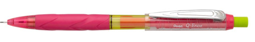 Карандаш автоматический Pentel "Q-Erase" с выкручивающимся ластиком 0,5 мм, розовый корпус
