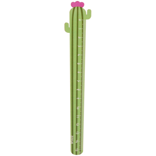 Линейка деревянная MESHU "Cactus" 15 см, ассорти, европодвес