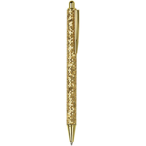 Ручка шариковая автоматическая MESHU "Gold shimmer" 1,0 мм, синяя