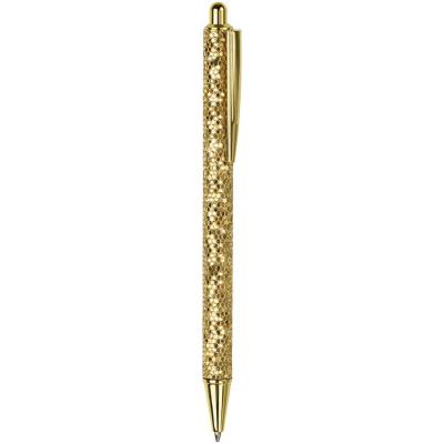 Ручка шариковая автоматическая MESHU "Gold shimmer" 1,0 мм, синяя