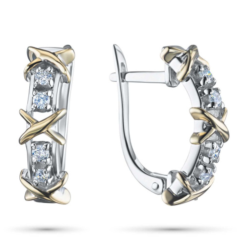 Серьги из комбинированного золота э4812сг10160400