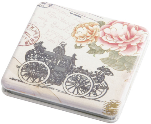 Зеркало карманное квадратное "Классическая мода" DEWAL BEAUTY