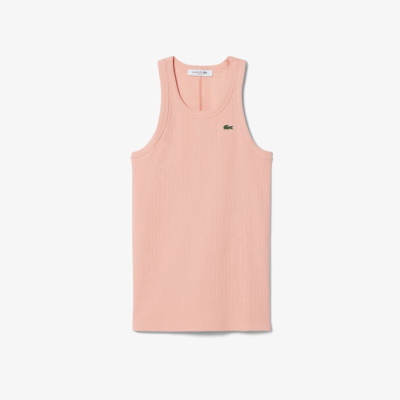 Женская облегающая хлопковая майка Lacoste