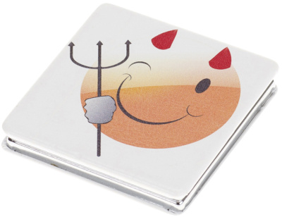 Зеркало карманное квадратное "Смайлики" DEWAL BEAUTY