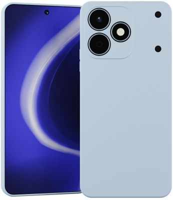 Клип-кейс Krutoff Silicone для realme Note 80 Голубой