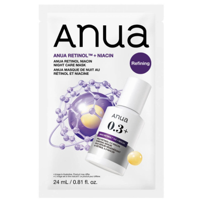 Тонизирующая тканевая маска с ретинолом и 5% ниацинамида Anua Retinol Niacin Night Care Mask