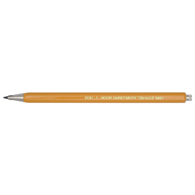 Карандаш цанговый Koh-I-Noor "Versatil" 2 мм, желтый корпус, металл. клип