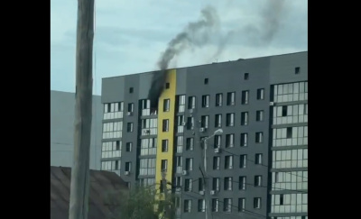 В Якутске загорелась квартира в новостройке на улице Притузова UPD / Николай Борисов   