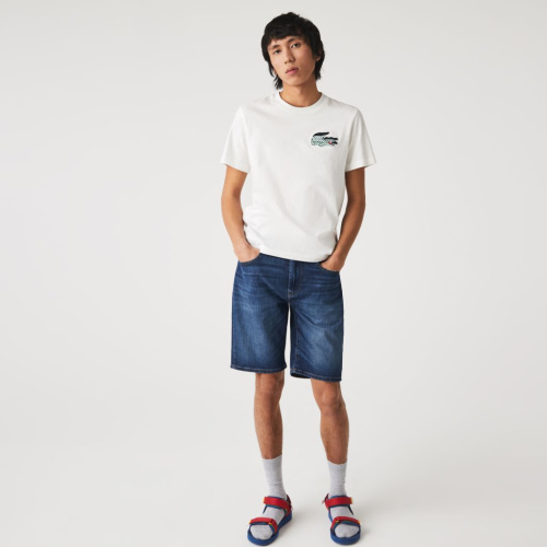 Мужские джинсовые шорты Lacoste приталенного кроя