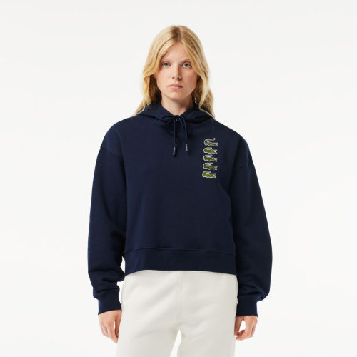 Женская толстовка Lacoste свободного кроя с капюшоном