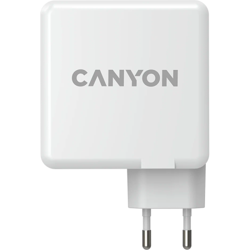 Зарядное устройство сетевое Canyon H-100 2USB-C/A 100W, белый (GaN)