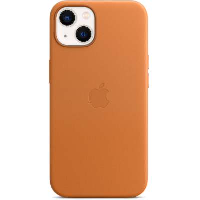 Чехол-крышка Apple  MagSafe для iPhone 13, кожа, золотистая охра (MM103)