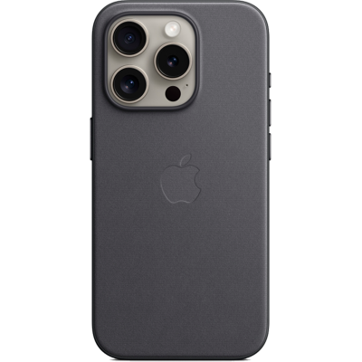 Чехол-крышка Apple FineWoven Case with MagSafe для Apple iPhone 15 Pro, ткань, черный (MT4H3)