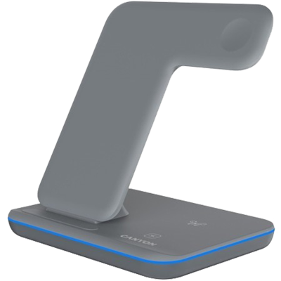 Зарядное устройство беспроводное Canyon Qi WS-303 3 в 1, 15W, серое