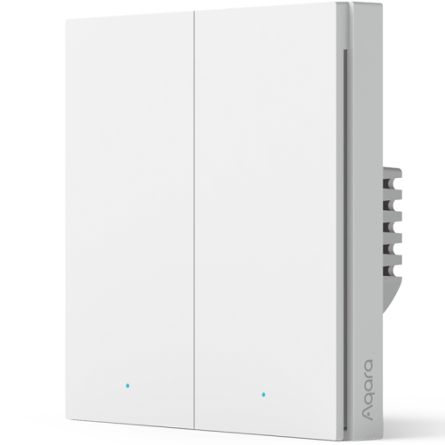 Умный выключатель  Aqara H1 EU(без нейтрали, 2 клавиши), WS-EUK02