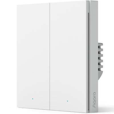 Умный выключатель  Aqara H1 EU(без нейтрали, 2 клавиши), WS-EUK02