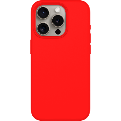 Чехол-крышка Stellarway Case with MagSafe для Apple iPhone 15 Pro Max, силикон, красный