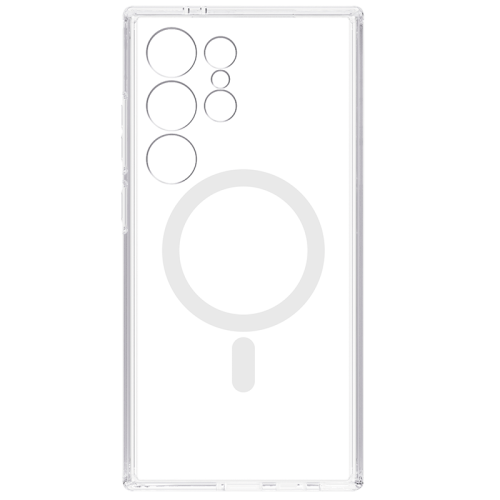 Чехол-крышка Stellarway Case with MagSafe для Samsung S24 Ultra, пластик, силикон, прозрачный