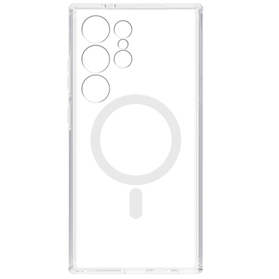 Чехол-крышка Stellarway Case with MagSafe для Samsung S24 Ultra, пластик, силикон, прозрачный