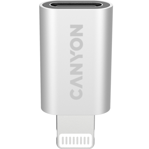 Адаптер Canyon CNE-USBC02 USB-C/Lightning, серебристый
