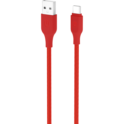 Кабель Gerffins USB-A -  Type-C, 1м., красный