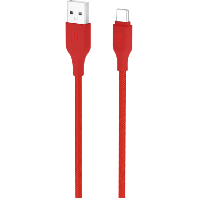 Кабель Gerffins USB-A -  Type-C, 1м., красный