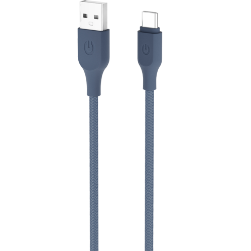 Кабель Gerffins USB-A -  Type-C, 1м., бирюзовый