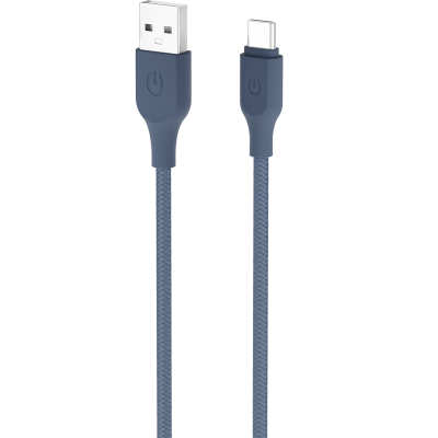 Кабель Gerffins USB-A -  Type-C, 1м., бирюзовый