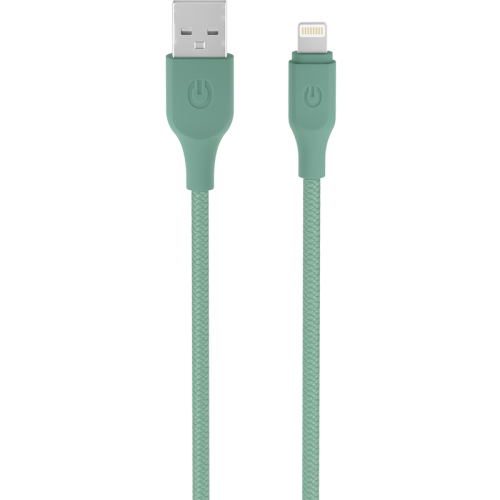 Кабель Gerffins USB-A -  Lightning, 1м., бирюзовый