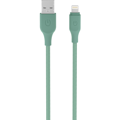 Кабель Gerffins USB-A -  Lightning, 1м., бирюзовый