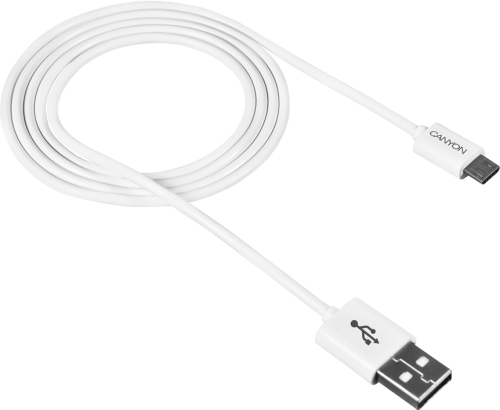 Кабель Canyon Micro-USB CNE-USBM1W, белый
