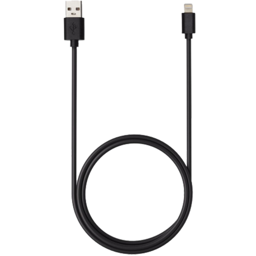 Кабель Gerffins USB-A -  Lightning, 2,4A, 1м., черный