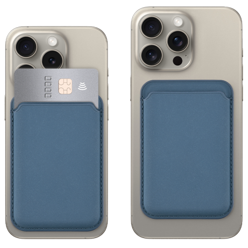 Чехол-бумажник Stellarway MagSafe для iPhone, кожзам, синий (STWPRO-WLT-MGSF)