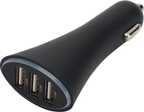 Зарядное устройство автомобильное Bron USB 6A 3xUSB (2x2.4A, 1x1.2A), черное